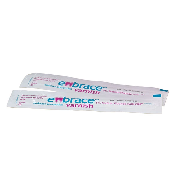 Embrace Varnish, 5% Fluoruro de Sodio con CXP - 200 x 0.4 mL Dosis Unitarias. CXP