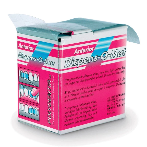 Dispens-O-Mat 8mm Anterior Matrix Strips 100/Dispenser Box. Feature strong