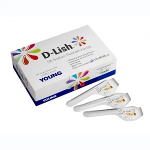 D-Lish 5% фтористый лак - вкус свежего дыни, 50 шт. в упаковке. Без глютена.
