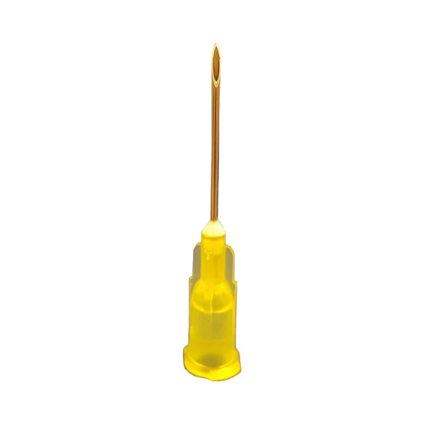 Aguja hipodérmica EXELINT International 20G x 3/4" con bisel regular, 100/unidad.