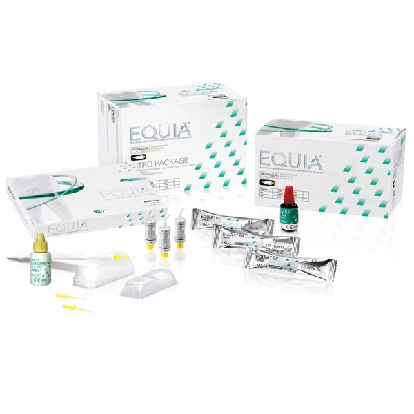 Kit de introducción Equia Forte Fil A2: 48 cápsulas, 1 botella de recubrimiento Equia Forte (4 mL), 1