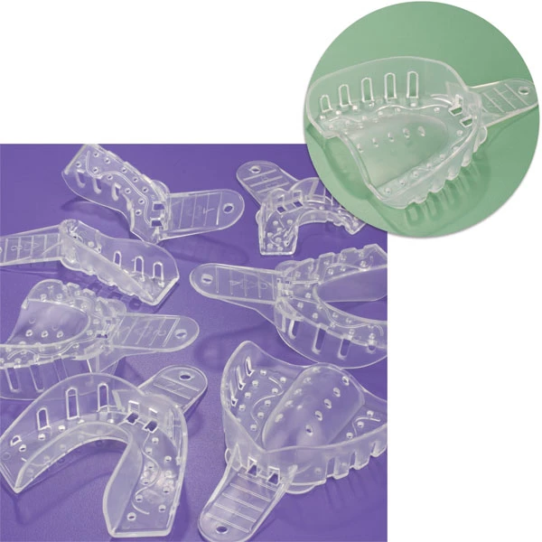 Excellent Crystal Impression Trays - X#1 X-Large Upper Arch - Perforated, Clear
