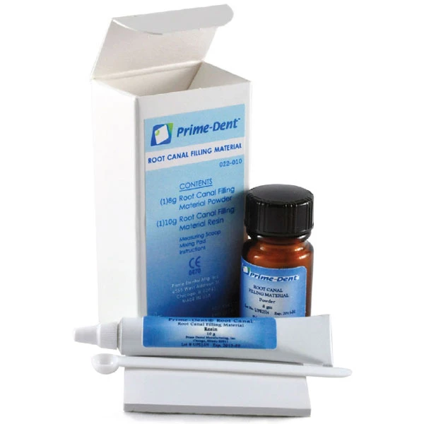 Prime-Dent материал для пломбирования корневых каналов, комплект цемента: бутылка порошка 8 г, 10 г.