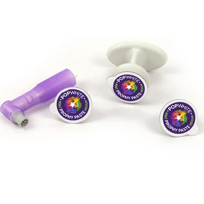 POPWHITE Power of Purple COARSE grit whitening prophy paste, 200 unit doses