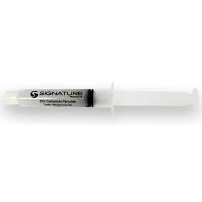 Gel sbiancante per denti al 35% di perossido di carbammide, siringa da 5 ml.