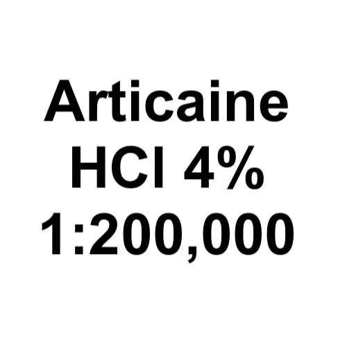 Orabloc Articaine HCl 4% with Epinephrine 1:200,000 Injection Cartridges, 1.8 mL 50/Pk