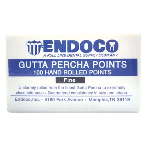 Endoco Fine Gutta Percha Пункти, ручна прокатка 100/уп. Endoco Fine Gutta Percha Пункти, ручна прокатка 100/уп.