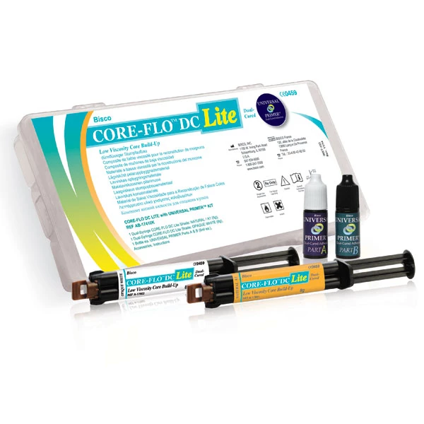 Core-Flo DC Lite con KIT DE INTRODUCCIÓN DE PRIMER UNIVERSAL - 1 cada Jeringa Doble en Tonos