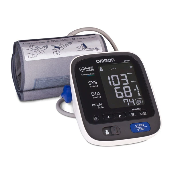 Monitor Omron BP785 de la serie 10, monitor de presión arterial en el brazo superior Omron BP785 de la serie 10.