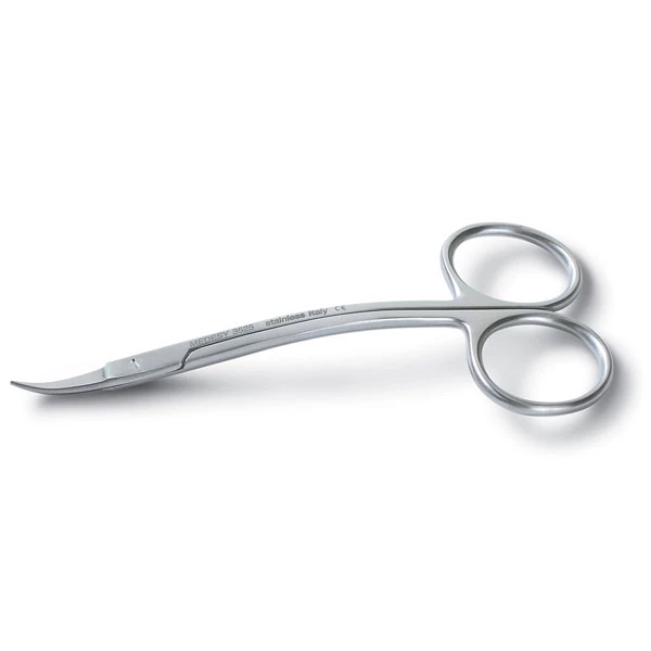 Medesy La Grange Scissors. Made in Italy. Curved tip enhanced by a "super cut"
