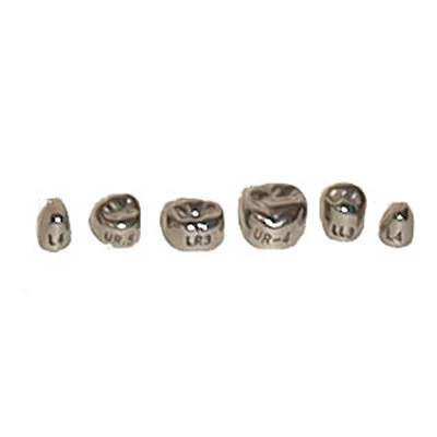 DSC UR.4 #4 Upper Right 1st Primary Molar Stainless Steel Crown, Box of 5