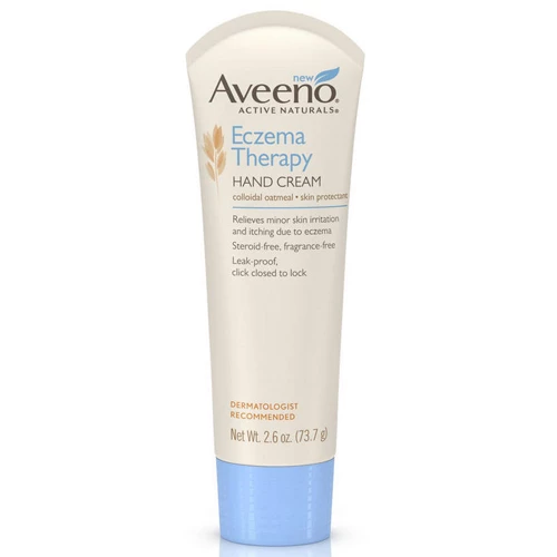 Crema de manos Aveeno Eczema Therapy, sin fragancia, tubos de 2.6 oz, caja de 12.