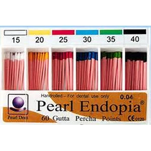 Puntos de Gutta Percha Pearl Endopia - Asortidos #45, 50, 55, 60, 70, 80 Codificados por color