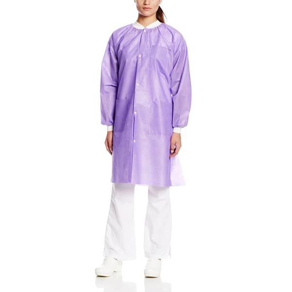 Extra-sichere Laborkittel - Lavendel 5X-Large 10/Stk. Knielang, weich, 3-lagiges SMS