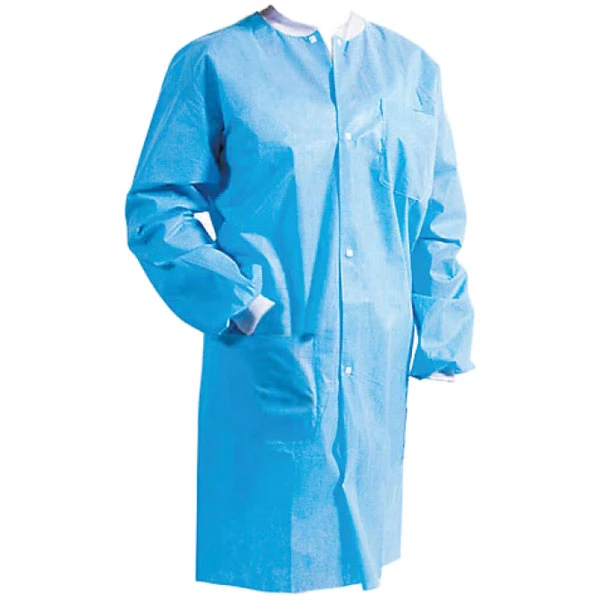 Chaquetas de marca propia moradas - GRANDE 10/Paq. Resistentes a fluidos, libres de estática, látex.