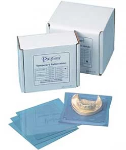 Material de férula ProForm .080" (2mm), 5" x 5" (127 x 127mm) 25/caja. Transparente rígido.
