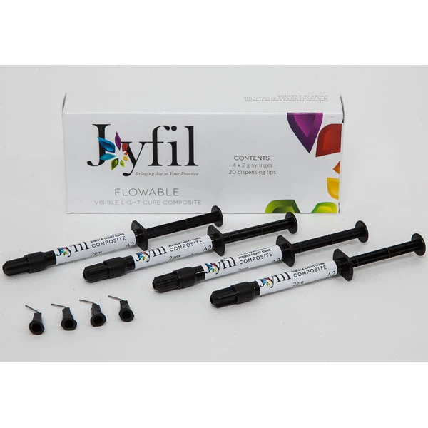 Joyfil Composite Fluido - Opaco 2gm Jeringa, 4/Paq. Curado por Luz
