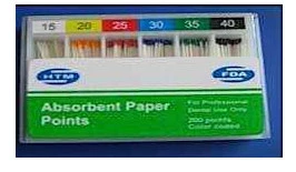Pontos de Papel Absorventes Marca Própria - #40, Taper tamanho 0,06, 60/caixa. Codificação por cores.