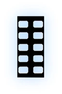 EZ Tab #30-2345 graue opake Vinyl-Tabs mit offenem Fenster für Röntgenfilmhalter, 10 Stück
