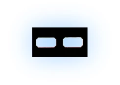 EZ-View маска с прозрачным пластиковым карманом и зеленой непрозрачной рамкой для рентгена