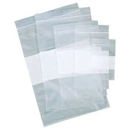 Пластиковый пакет с застежкой JSP 7" x 5" с белым полем для записи, 2 мл. 1000 пакетов.