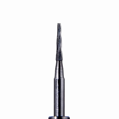 Defend FG #170L Taper Fissure Plain Cut (Long Head) carbide bur, pack of 10 burs