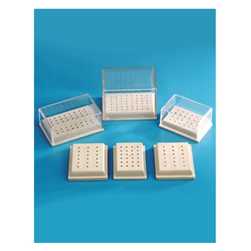 Mirabor Bur Blocks 24 hole CA Beige Bur Block with transparent cover