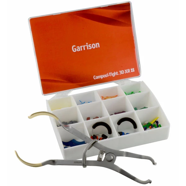 Sistema de matriz seccional Composi-Tight 3D XR, Kit 3D-KSF-10. Contiene: 1 anillo, 2.