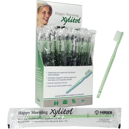 Spazzolini usa e getta Xylitol impregnati con menta, 50/box. Buona mattina!