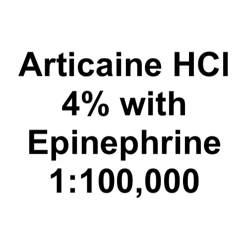 House Brand Articaine HCl 4% with Epinephrine 1:100,000 Injection Cartridges