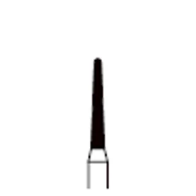 Quala FG 856-014 Coarse, Round End Taper, Single Use Diamond Bur, 10/Pk
