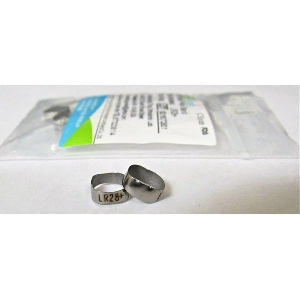 Conjunto de Banda Lisa TOL 1º Molar Tamanho 35, inclui 20 peças (5 de cada) de superior.