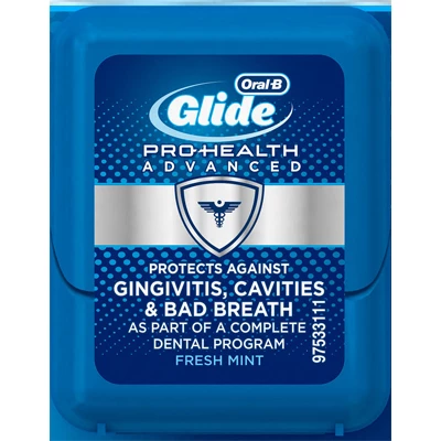 Paquete de muestra para pacientes de hilo dental Oral-B Glide Pro-Health Advanced, hilo de 4 metros.