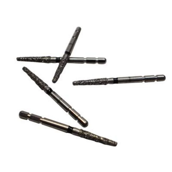 House Brand FG # 847.016 Medium Grit 1.6mm, Round Edge Flater End Taper Diamond