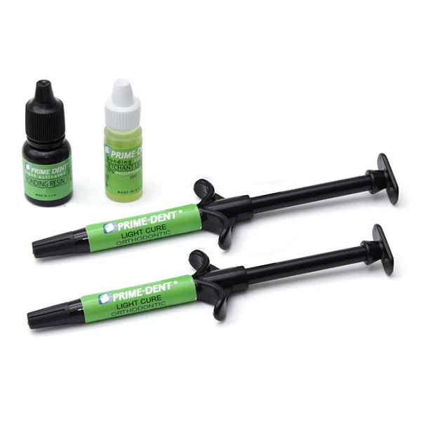 Kit di resina ortodontica a polimerizzazione con luce Prime-Dent LC Ortho Bond, per il fissaggio della plastica.
