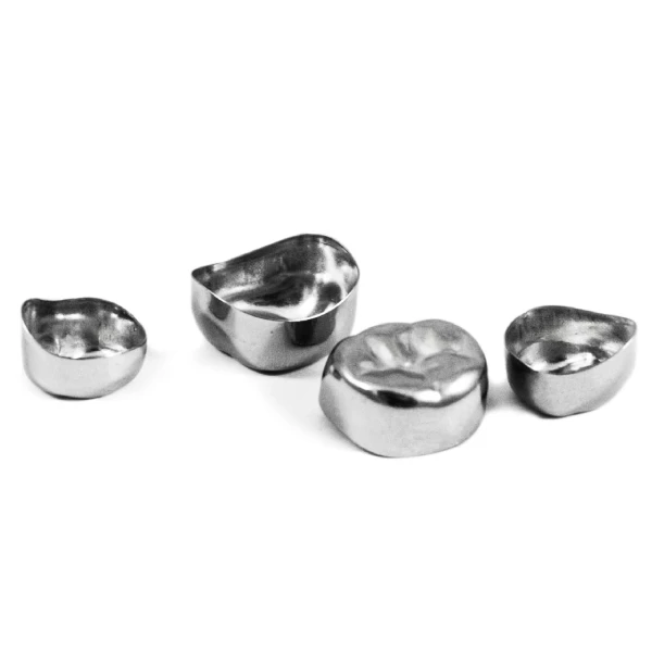 TrueFit Classic Stainless Steel Pedo Crowns, upper left EUL6, 5/box. Straight