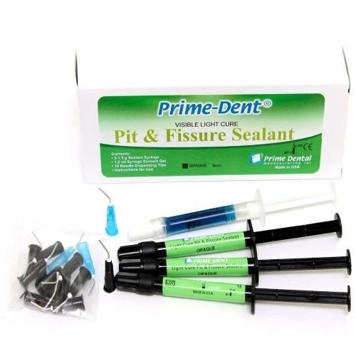 Prime-Dent Gruben- und Fissurenversiegelungsspritzen-Kit - Klar. Enthält Fluorid.