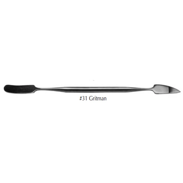 Buffalo Dental Wax Spatula - #31 Gritmas double end, stainless steel