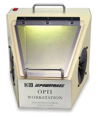 Opti Workstation with Light (without Suction) 220 V AC. Size 11"W x 12"D x 8