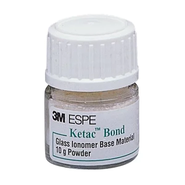 Ketac-Bond Polvo, Amarillo. Cemento Base de Ionómero de Vidrio, Recarga de Polvo en Sombra Amarilla: Botella de 10 g.
