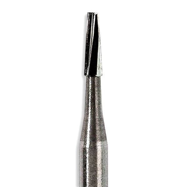 Bur de carbure liso de fissura cônica FG #169 da marca própria, pacote com 5 burs.