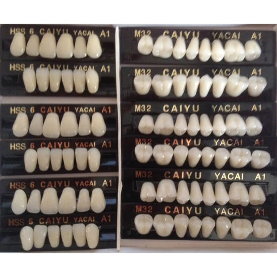 JSP Polymer Resin Denture Teeth A3 Upper + Lower, 12 Sets