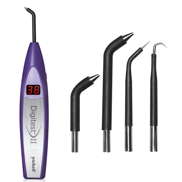 Digitest II Digital Pulp Vitality Tester with 4 autoclavable probe tips. One