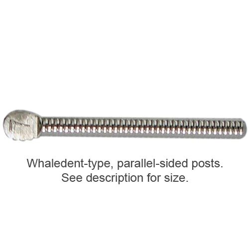Johnson-Promident #4 Whaledent-Type Parallel-Sided stainless steel posts