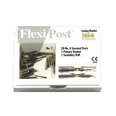 Recarga económica de postes de titanio Flexi-Post amarillo #0, que contiene 30 postes serrados.
