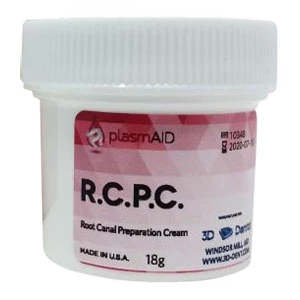 PlasmAid R.C.P.C. Crema para Preparación de Conductos Radiculares, tarro de 18 g. Una viscosa efectiva.