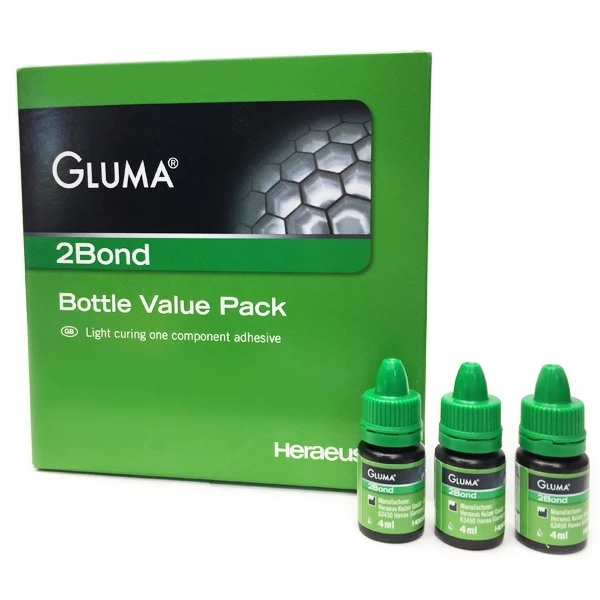 Gluma 2Bond value pack 3 - 4ml bottles Export Package, light cure one component