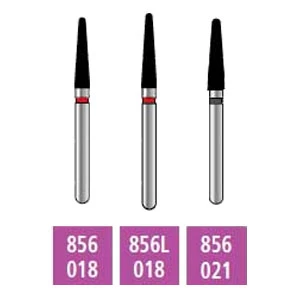 House Brand FG 856.018 Средние, круглые концевые суженные алмазные боры, одноразовые, 10 шт. в упаковке
