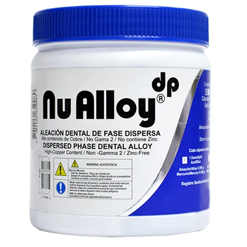 Nu Alloy dp 2 spill Dispersed Phase Alloy, Regular set, 500 capsules/bulk pack