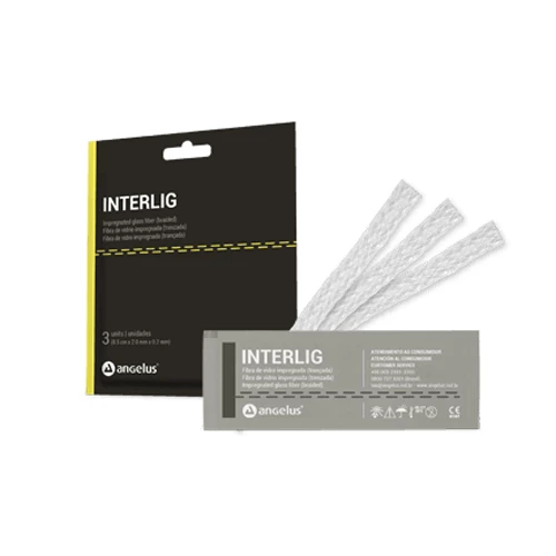 Лента из стекловолокна Interlig, 3 шт. по 8,5 см каждая. Структура переплетенного стекла.